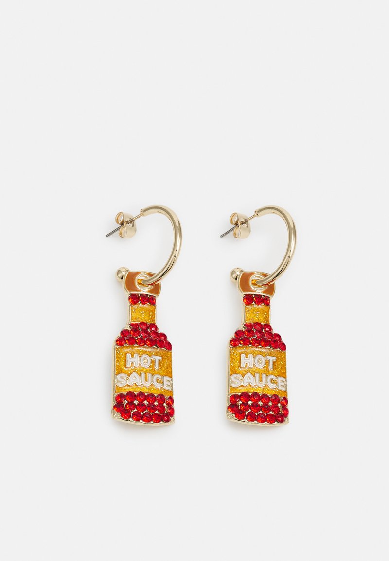 Damen Halsketten | Fire & Glory HOTTY EARRINGS Ohrringe gold-coloured/red/goldfarben - LW13627 Damen Halsketten | Fire & Glory HOTTY EARRINGS Ohrringe gold-coloured/red/goldfarben - LW13627