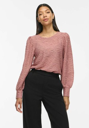 VILA, VIFINA L/S O-NECK TOP - NOOS - Blouse - nostalgia rose