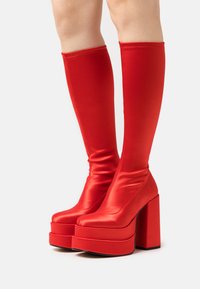 Steve Madden CYPRESS - Platform boots - red