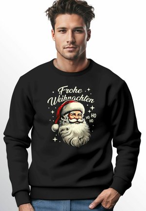 WEIHNACHTS SANTA CLAUS AUFDRUCK WEIHNACHTS - Sweatshirt - schwarz