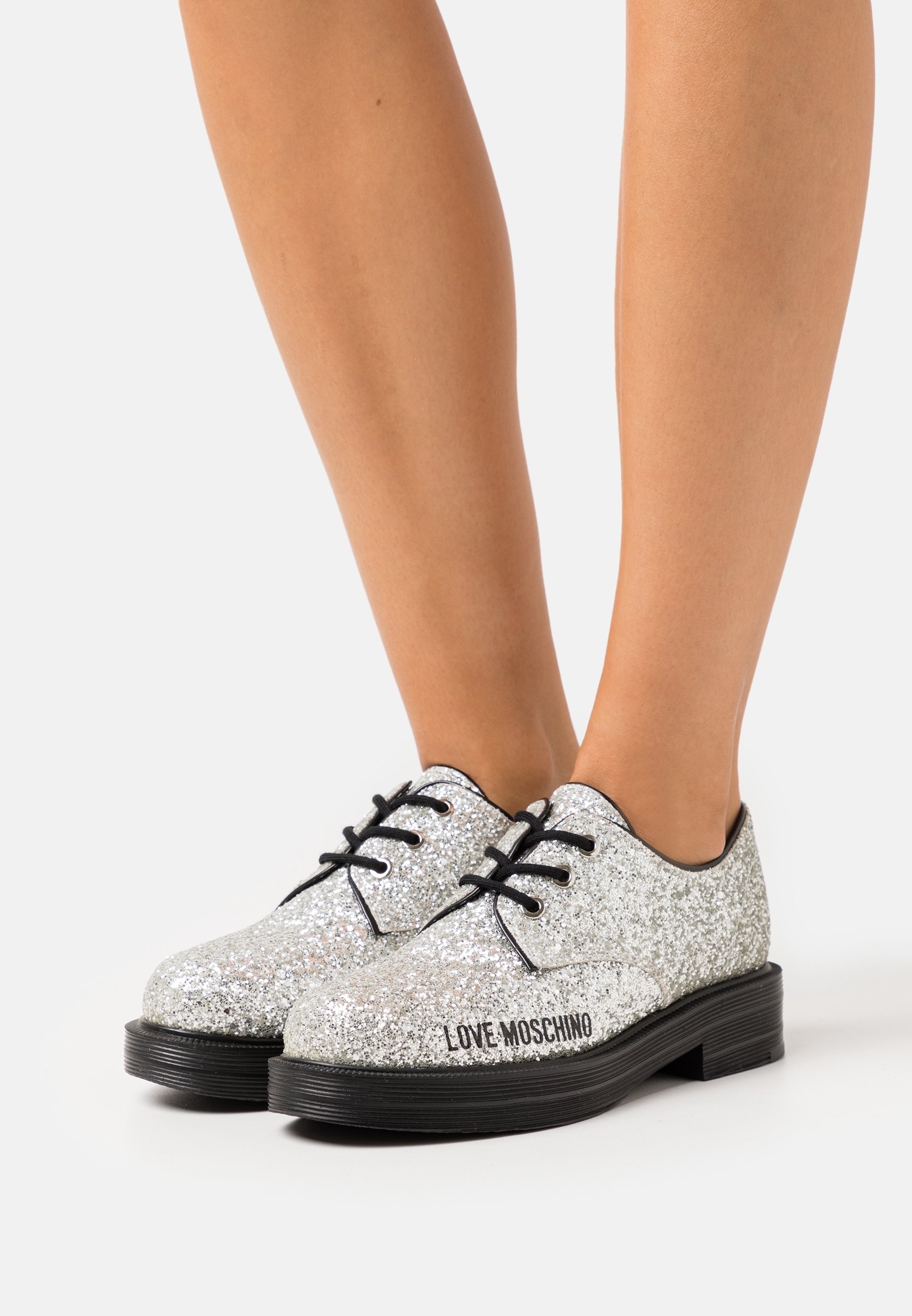 Moschino Lace-Up Flat Shoes - NWT Duck Nappa Ballerinas | Moschino main image 4
