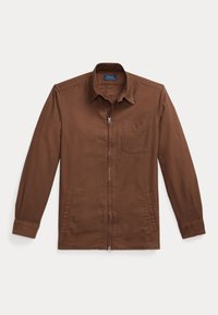 GARMENT-DYED OXFORD OVERSHIRT - Lahka jakna - chocolate mousse
