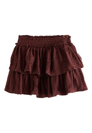 Next, REGULAR FIT - CRINKLE TIERED SKIRT  . - Minijupe - chocolate brown