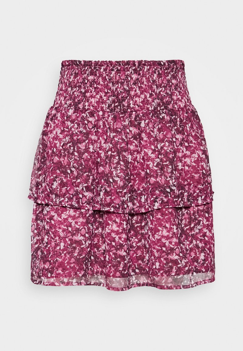 Pieces A-lijn rok bordeauxrood