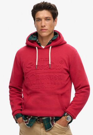 Superdry & Co EMBOSSED GRAPHIC - Hoodie - garnet red