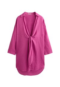 LINEN LONG-SLEEVED KNOT - Tunic - pink