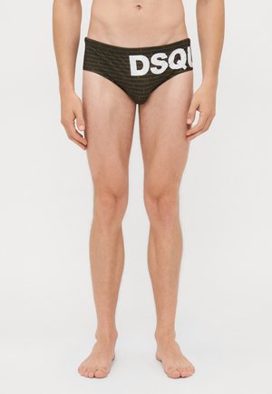 NEOCLASSIC LOGO SWIM BRIEF - Tettsittende badebukse - green/white