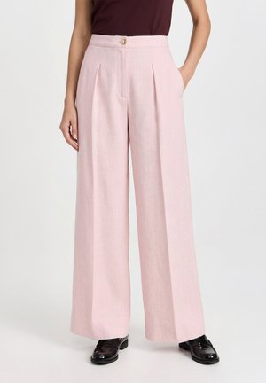 LUNGO TINTA UNITA - Pantaloni - rosa cipria