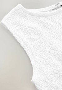 REGULAR FIT - SHIRRED ASYMMETRIC SLEEVELESS - Palaidinė - white