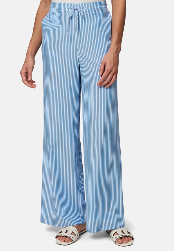 GESTREIFT WEITES BEIN - Stoffhose