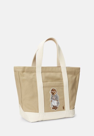 Polo Ralph Lauren CANVAS SMALL POLO BEAR TOTE - Kabelka - tan/ecru