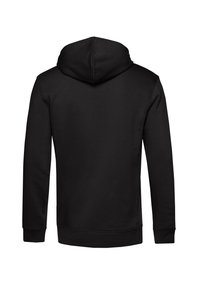 Felpa nera con cappuccio, caratterizzata da un design monocolore, con superficie texturizzata, maniche lunghe e orlo e polsini a costine.