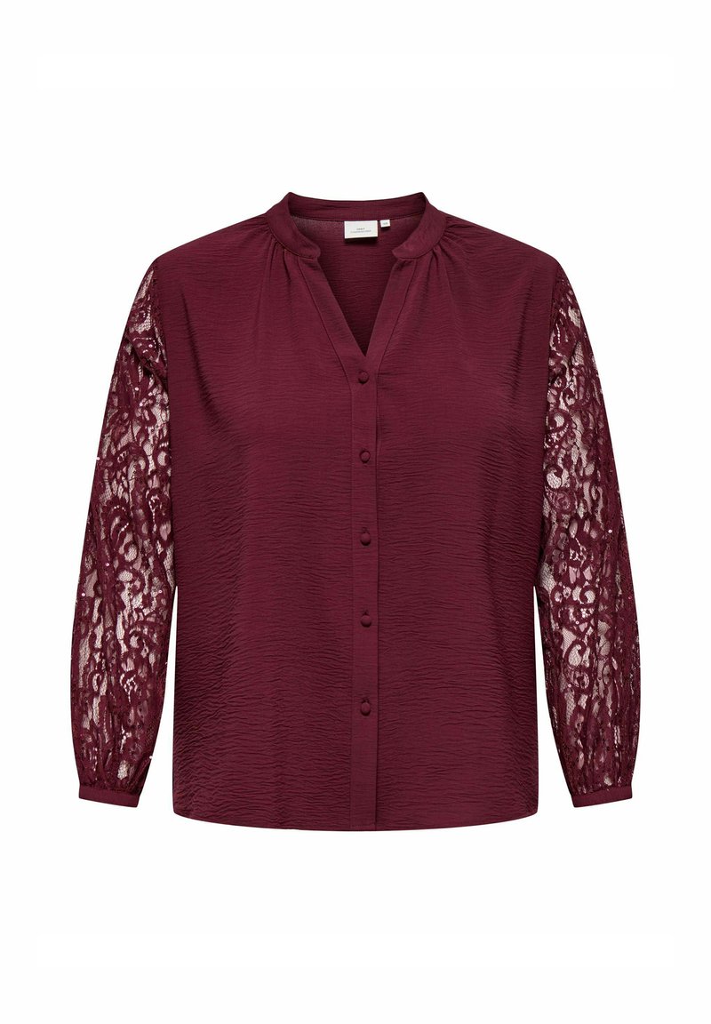 ONLY Carmakoma Overhemdblouse bordeauxrood