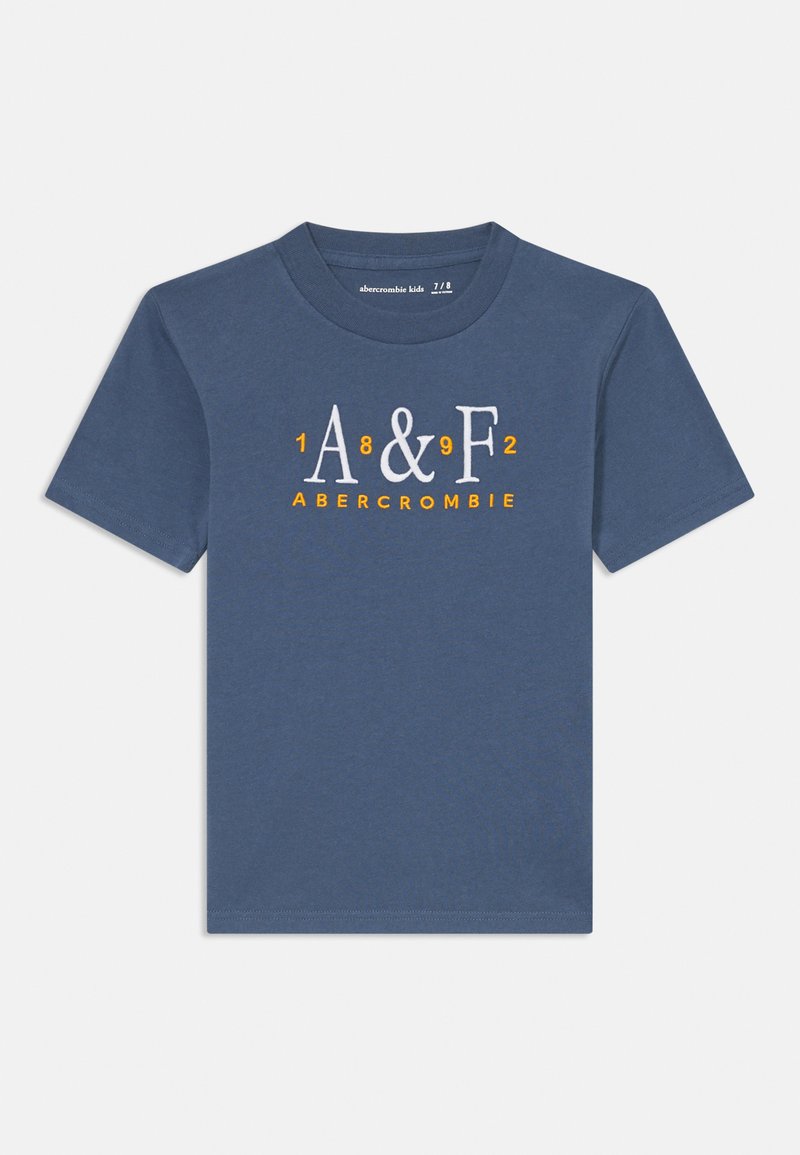 Abercrombie & Fitch SIGNATURE TEE - Print T-shirt - vintage indigo