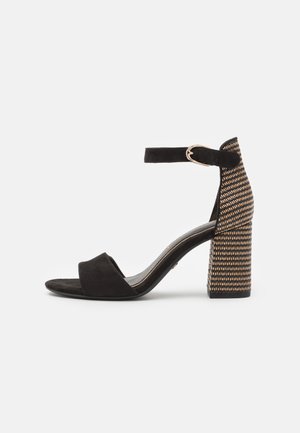 Páskové sandály  - black