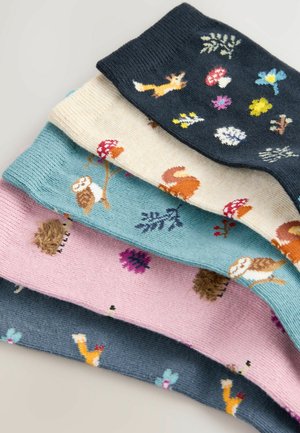 Next ANKLE 5 PACK - Socks - autumn animal