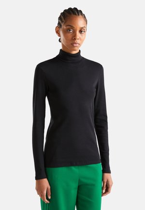 United Colors of Benetton WITH HIGH NECK - Long sleeved top - black