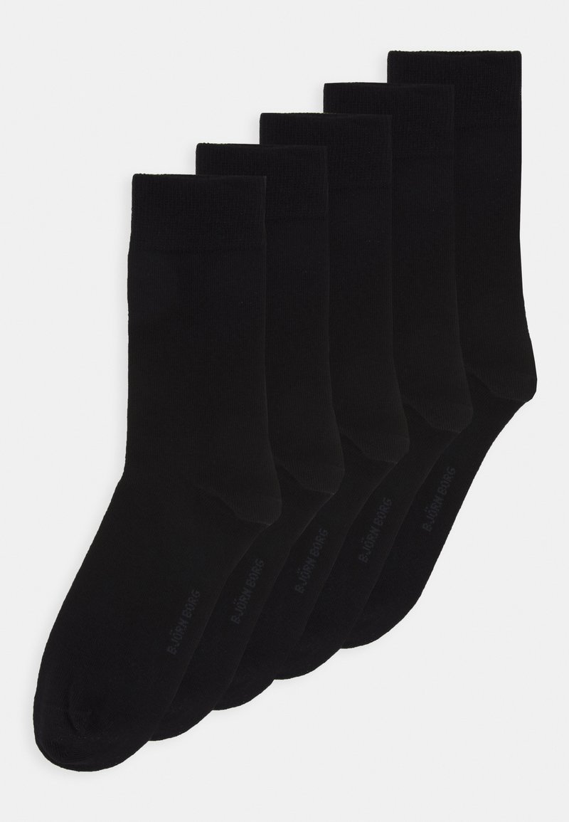 Björn Borg - SOLID ESSENTIAL 5 PACK - Ponožky - black, Zvětšit