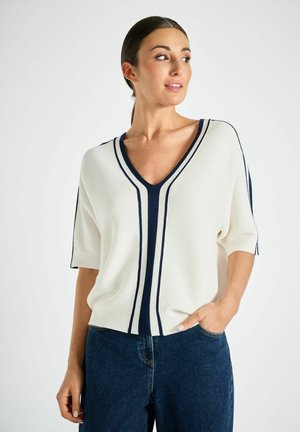 PULLOVER MIT STREIFENMUSTER - T-shirt imprimé - cream