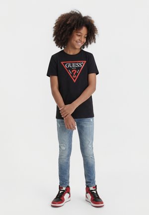 Guess JUNIOR CORE - Tričko s potlačou - jet black