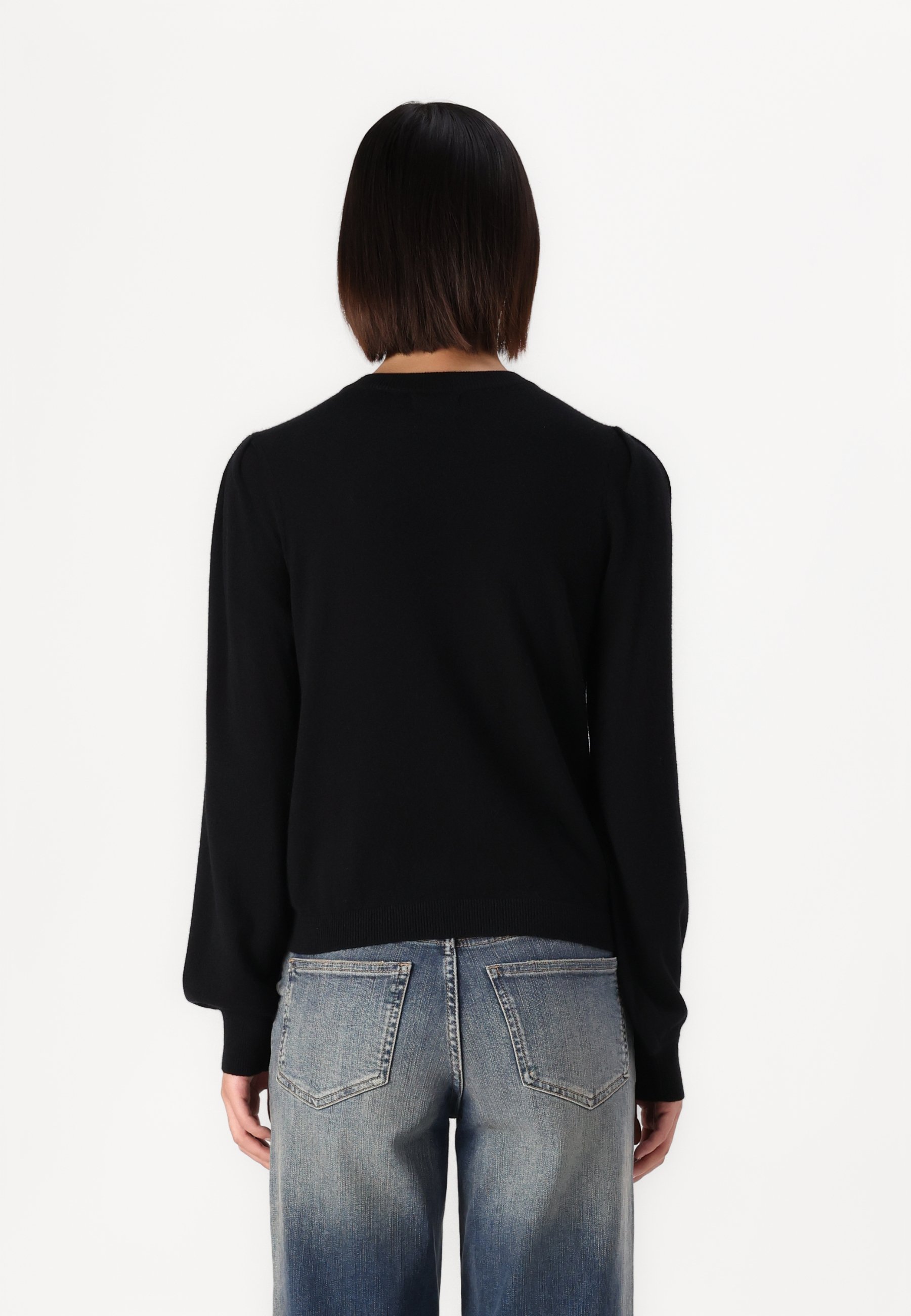 Object OBJTHESS EMBROIDERY PULLOVER - Jumper - black/black