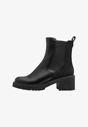 Marco Tozzi Členkové čižmy na platforme - black