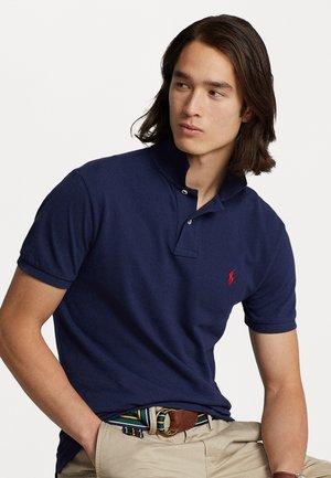 CUSTOM SLIM FIT MESH POLO SHIRT - Poloshirts - newport navy