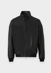 BLOUSON JACKET - Kožnata jakna - black