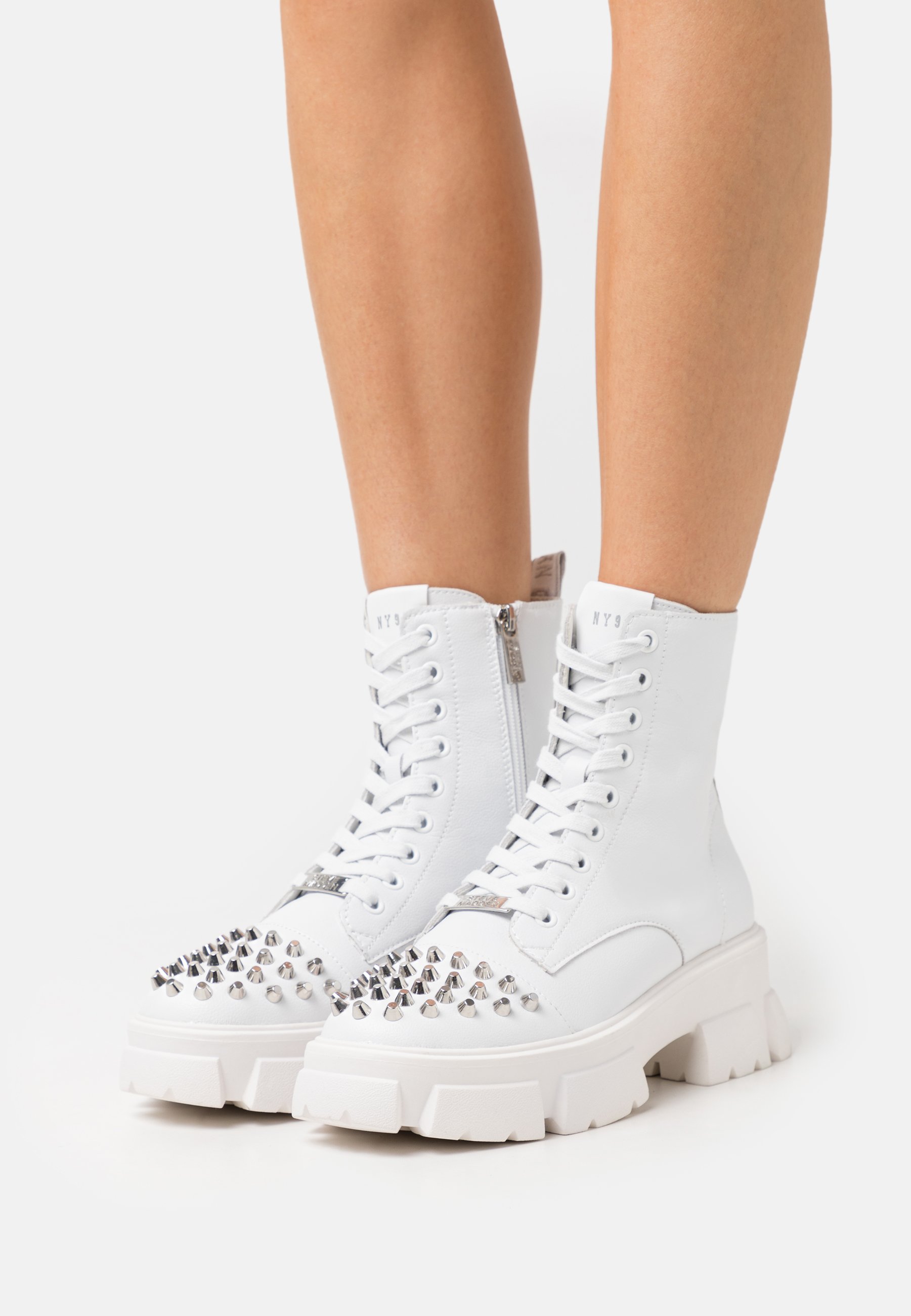 Steve Madden TEMPERATE - Stivaletti stringati - white/bianco - Zalando.it