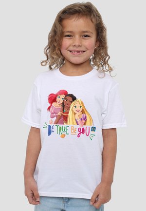 Disney, PRINCESS BE TRUE, BE YOU ARIEL, MOANA, AND RAPUNZEL - Print T-shirt - white