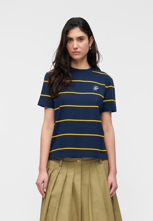 SCRIPT TEE - T-shirts med print - dark night/orange flash