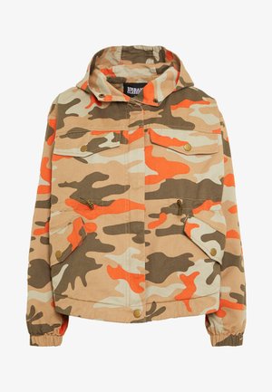 LADIES OVERSIZED CAMO JACKET - Jachetă de vară - brick camo