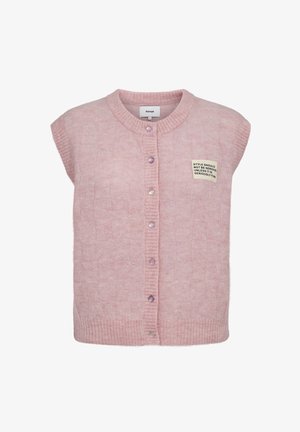Nümph, NURIETTE CHECK VEST - Kardigan - pink lady