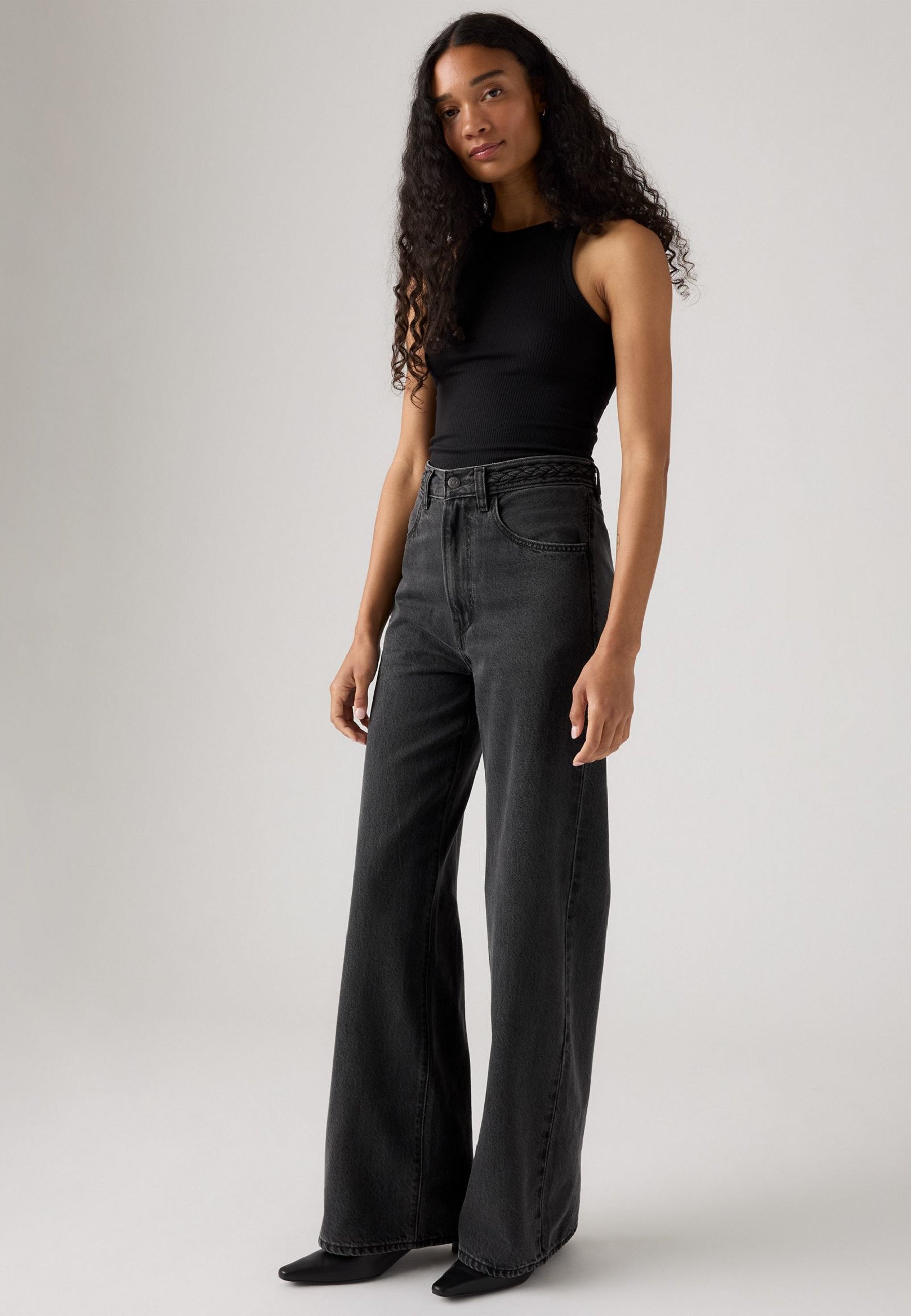 Levi's® - Wide leg/czarny denim - Zalando.pl