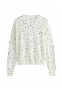 Unselected, ecru heart polka dots