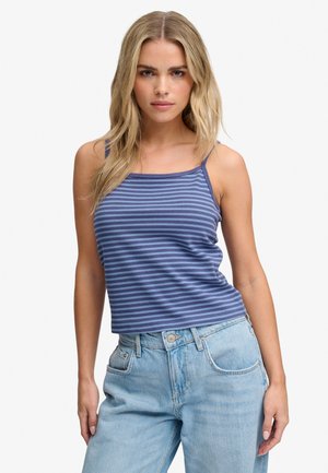 Superdry & Co, ATHLETIC ESSENTIALS STRIPE CAMI - Top - mariner navy tidal blue stripe