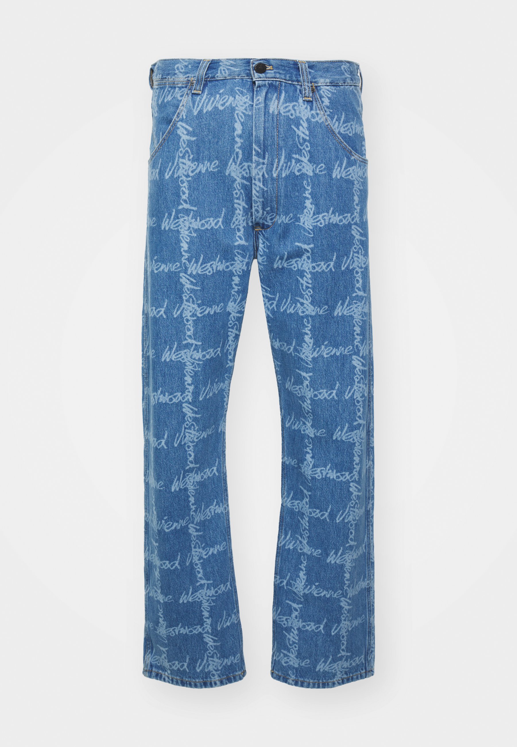 Vivienne Westwood RANCH - Jean droit - grid/blue/denim bleu