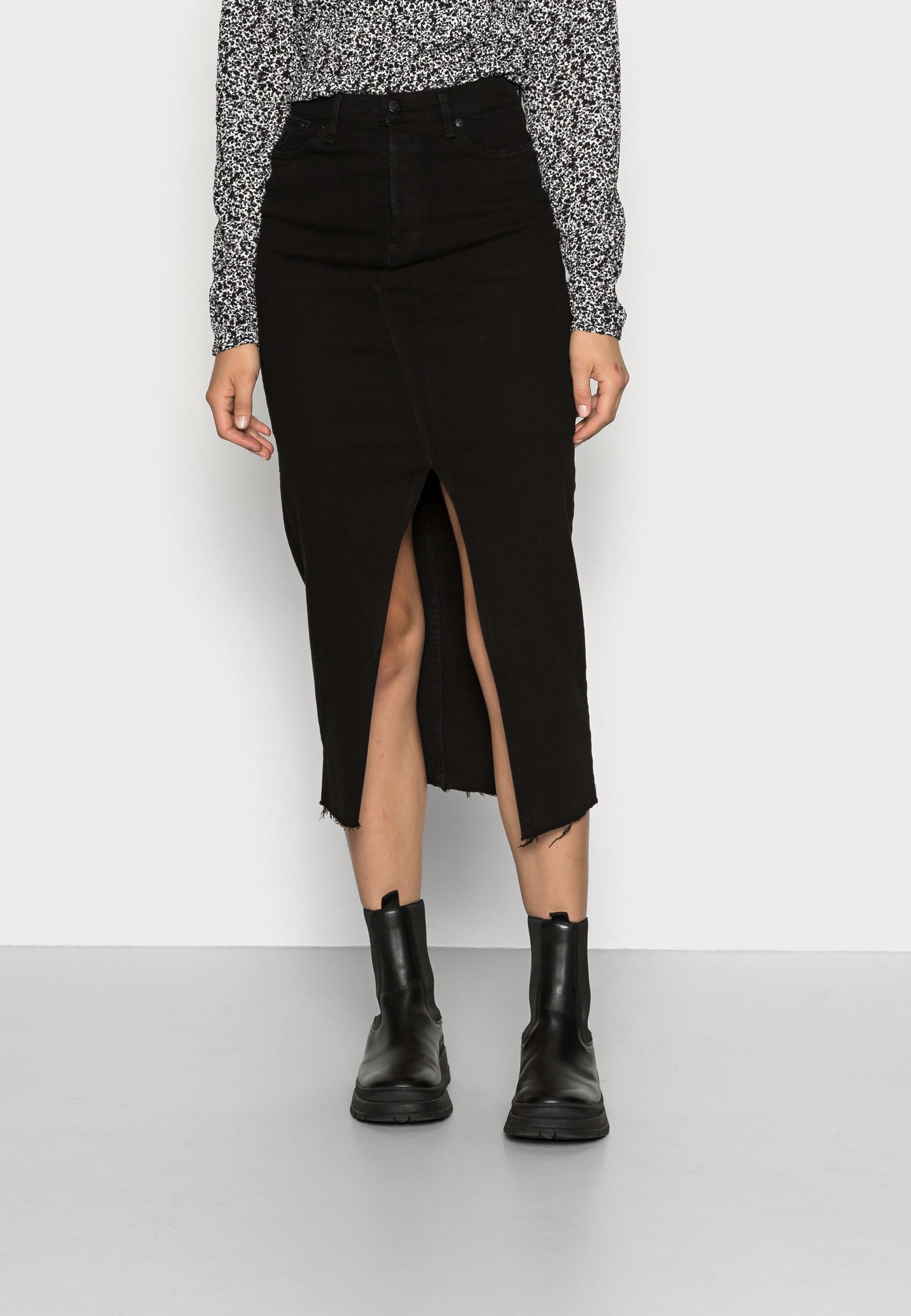 LOIS Jeans NEW SALMA - Jeansrok - everblack/Zwart denim/blackdenim -  Zalando.nl