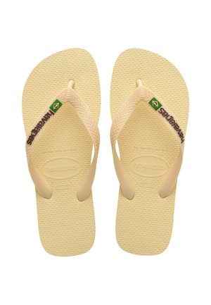 BRASIL LOGO BUTTERCREAM UNISEX - Sandales tongs - buttercream