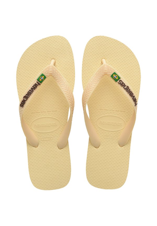 BRASIL LOGO BUTTERCREAM UNISEX - T-bar sandals - buttercream