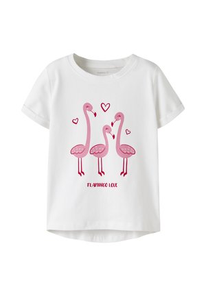 Name it, NMFVIX SS TOP - Camiseta estampada - bright white