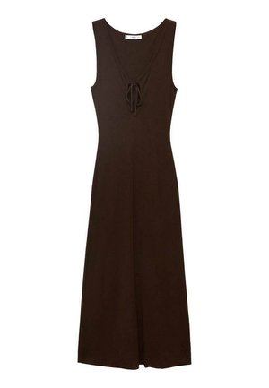Mango WITH BOW NECKLINE - Maxikleid - chocolate