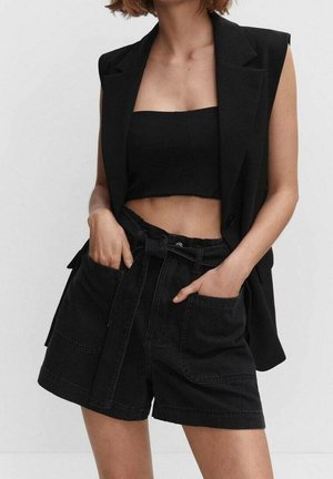 Shorts di jeans - black denim