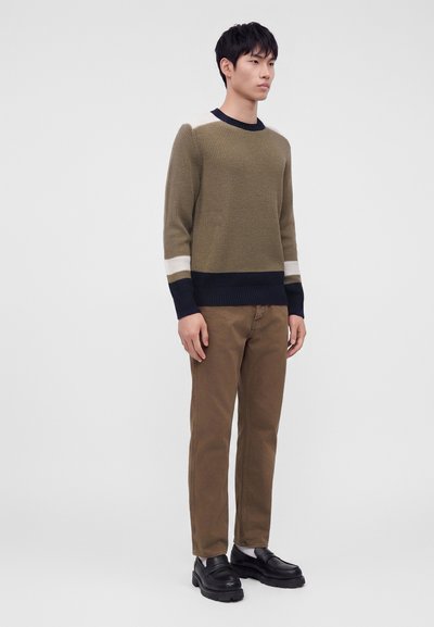 J.LINDEBERG STAN COLOUR BLOCK CREW - Πουλόβερ - brindle