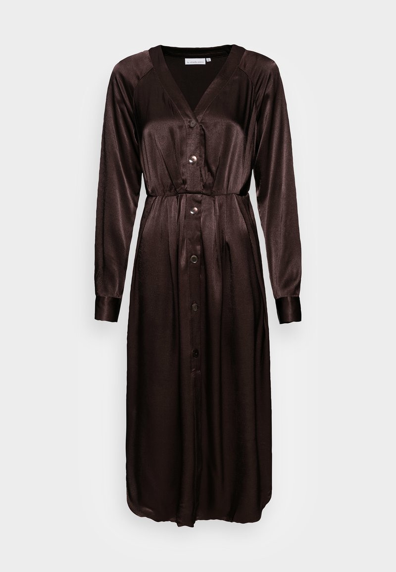 La Strada Unica Maxi-jurk donkerbruin