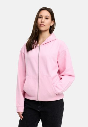 Zip-up sweatshirt - bubble gum washed