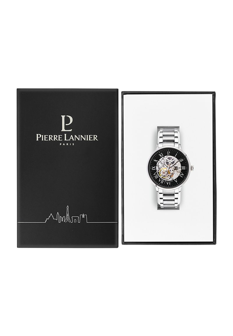 Pierre Lannier Orologio Uomo 330D434 - Argento Con Cinturino, Modello Automatico 329F131, Eleganza Francese