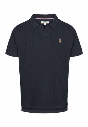 Jūras spēku ribota polo krekls ar īsām piedurknēm, plakanu adītu apkakli un izšuvumu ar logo. Svītrainā akcenta detaļa apakšmalē. Materiāls: kokvilnas maisījums.