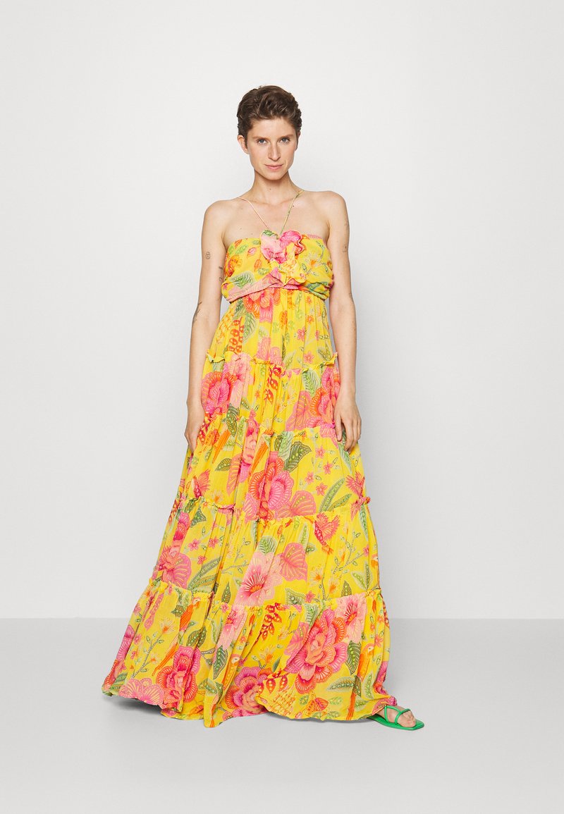 Farm Rio MACAW BLOOM DRESS Robe longue yellow/multicolore ZALANDO.FR