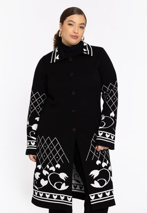 MIT DRUCK - Strickjacke - black